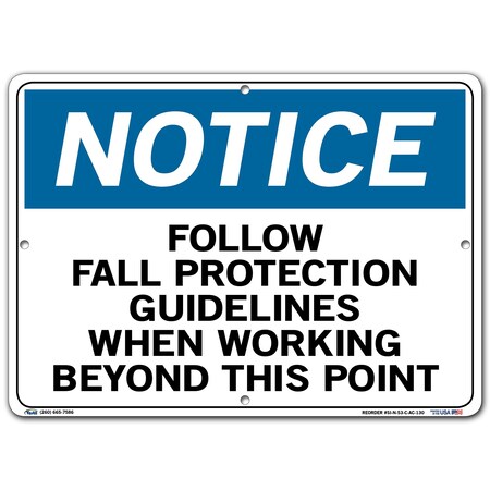 Vestil Aluminum Composite Sign, 10-1/2" H, 14-1/2" W, Aluminum Composite, Rectangle, SI-N-53-C-AC-130 SI-N-53-C-AC-130